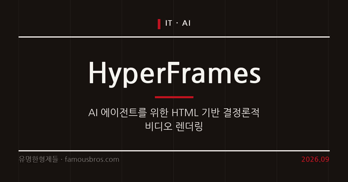 HyperFrames와 hyperframes-keyframes 스킬로 구축하는 결정론적 AI 비디오 렌더링 커버 이미지