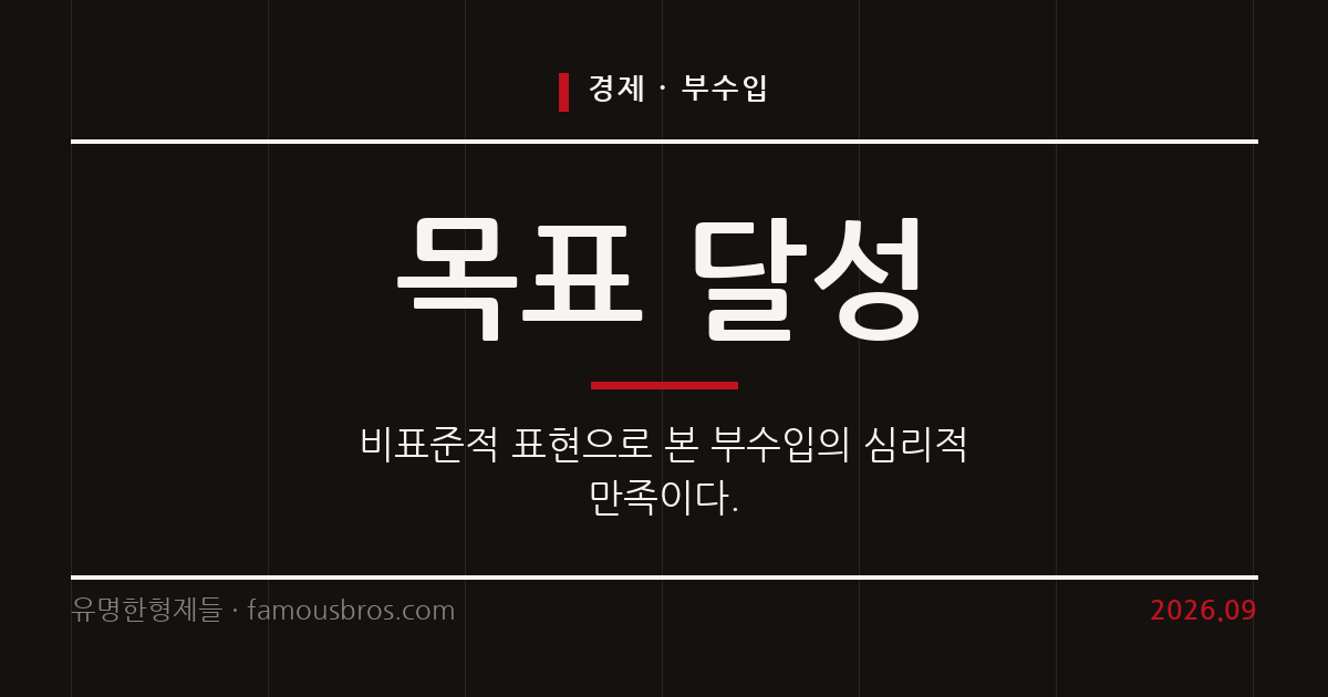 경제·부수입 분야에서 '어쨌든 왔음' 표현의 의미와 한계 커버 이미지
