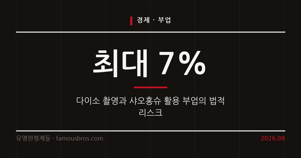다이소 촬영과 샤오홍슈 영상 활용 부업의 실상과 법적 리스크를 분석한다 커버 이미지