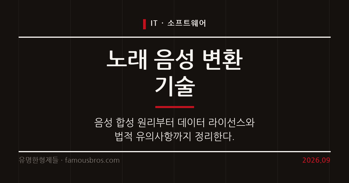 노래 음성 변환 기술의 작동 원리와 AI 음성 복제의 법적 리스크 분석 커버 이미지