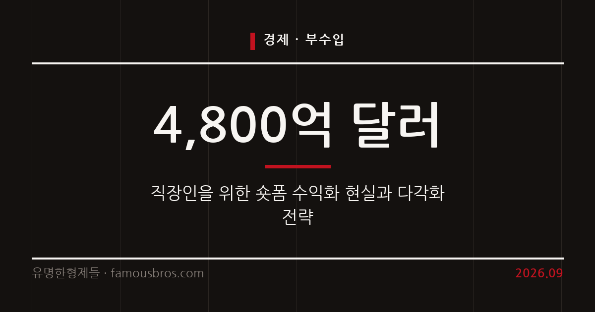 숏폼 부업의 현실과 지속 가능한 수익화 다각화 전략 커버 이미지