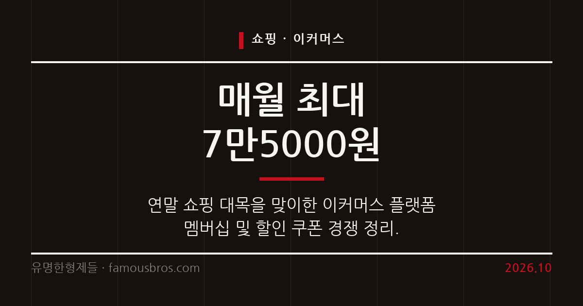 연말 쇼핑 대목 맞아 치열해진 이커머스 멤버십과 할인 경쟁의 주요 흐름을 살펴본다. 커버 이미지