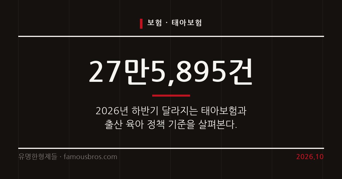 2026년 하반기 태아보험 규정 정비와 달라지는 출산 육아 제도 개편 커버 이미지