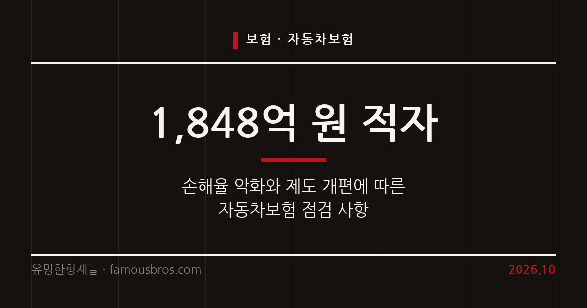 2026년 하반기 자동차보험 시장 변화와 갱신 시기 체크포인트 커버 이미지