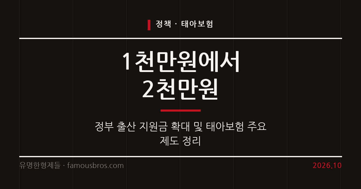 정부 출산 지원책 확대와 태아보험 및 어린이보험 제도 변화를 정리한다. 커버 이미지