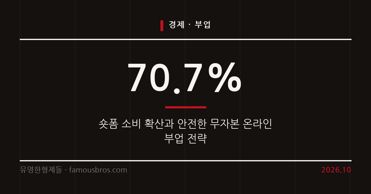 숏폼 소비 확산 속에서 안전하게 시작하는 무자본 온라인 부업 길잡이다. 커버 이미지