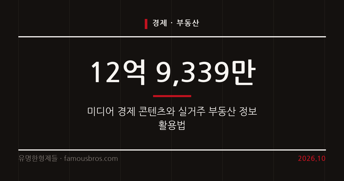 방송인 김구라의 미디어 활동과 경제 콘텐츠로 보는 부동산 재테크 정보 커버 이미지