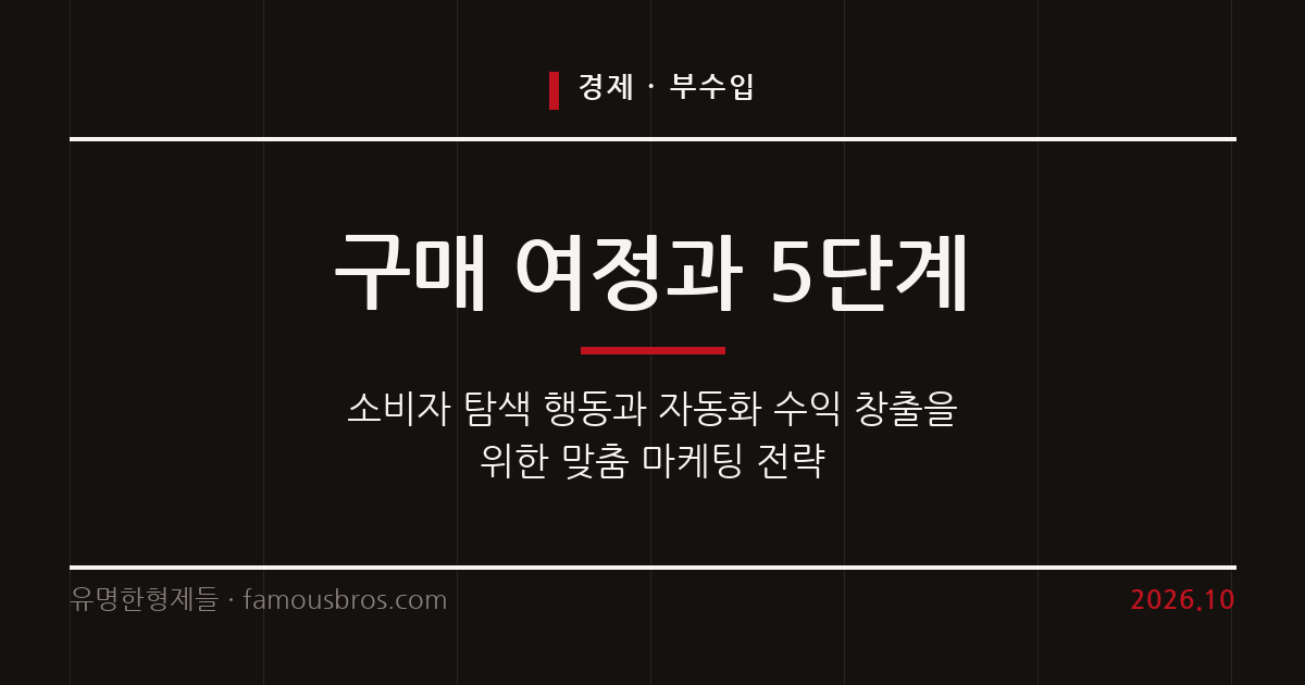 자동화 수익 파이프라인 구축을 위한 고객 구매 여정 분석과 비수기 맞춤 마케팅 전략 커버 이미지