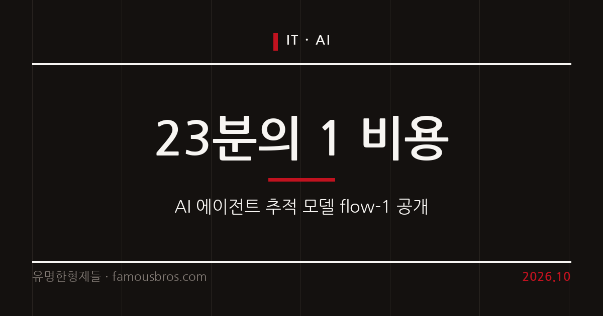 AI 에이전트 평가 모델 라미나 flow-1과 효율적 검증 체계 분석 커버 이미지