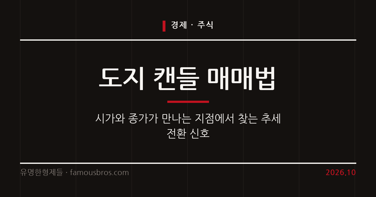 도지 캔들의 정의와 5가지 주요 유형 및 실전 매매 전략 커버 이미지