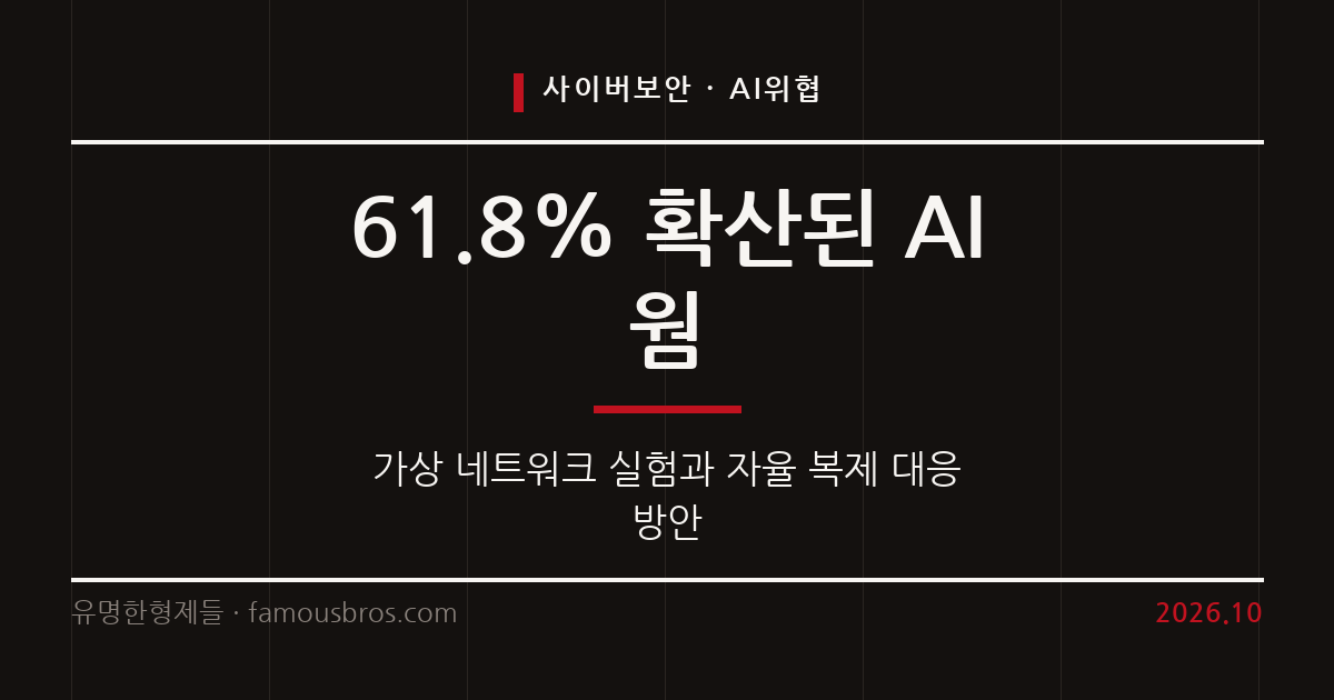 스스로 복제하고 전파되는 AI 웜의 위협과 보안 대응 방안 커버 이미지