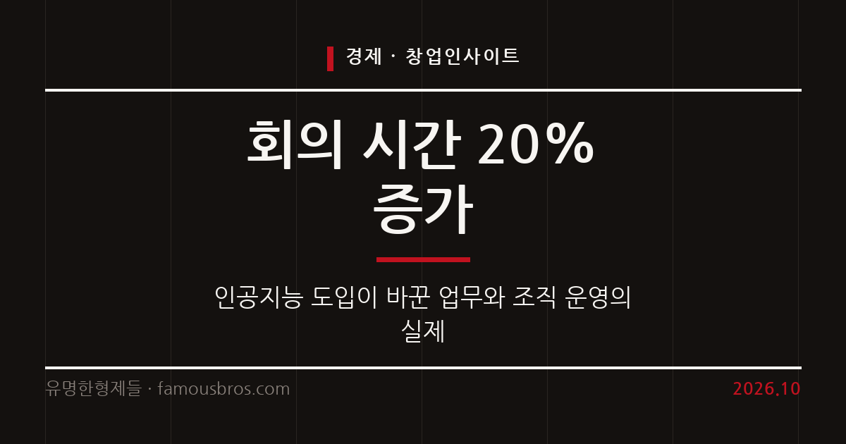 인공지능 도입 이후 길어지는 회의와 기업 운영의 변화 커버 이미지