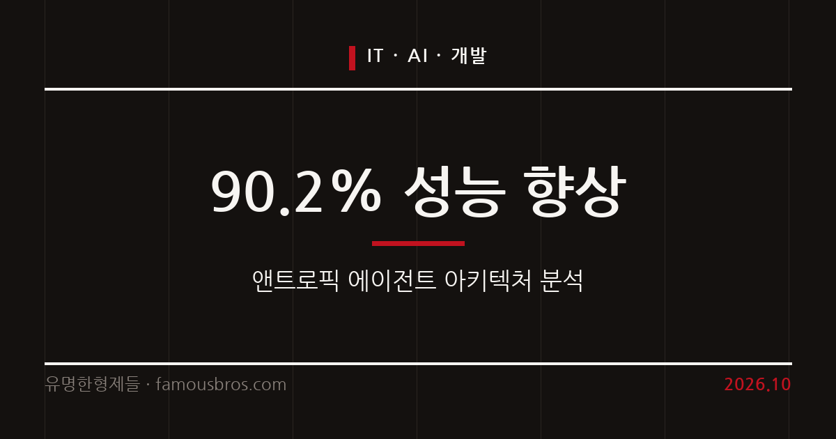 앤트로픽이 제안하는 단일 AI 에이전트 구조와 컨텍스트 엔지니어링 전략 커버 이미지