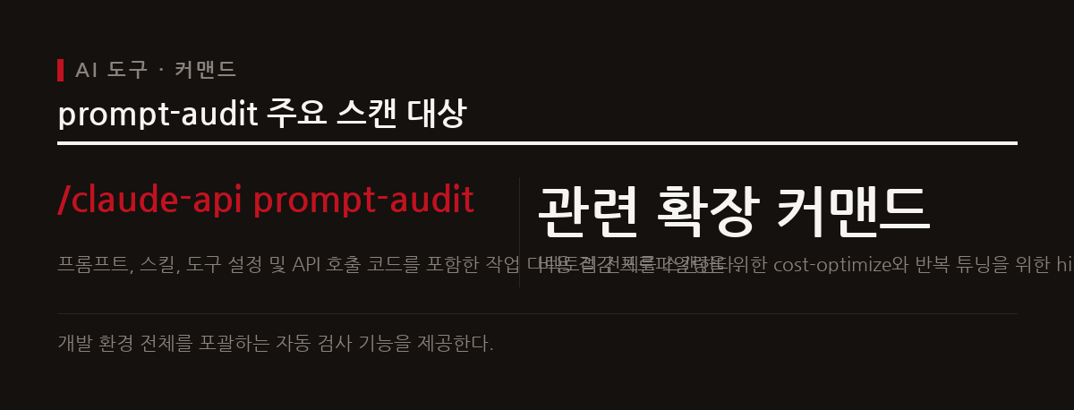 Anthropic은 Claude Code 내에서 프롬프트 안티패턴을 자동으로 찾아 제거하는 공식 커맨드인 prompt-audit을 새롭게 도입했다.